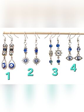 Evil Eye And Shell Earrings - Pick One